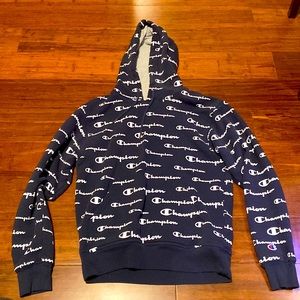 Champion all over logo hoodie